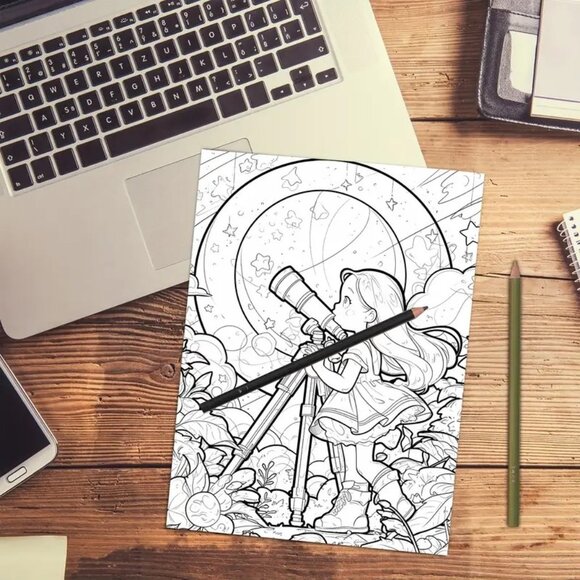 Anime Girl Coloring Book (SKU #0425) - Picture 4 of 5